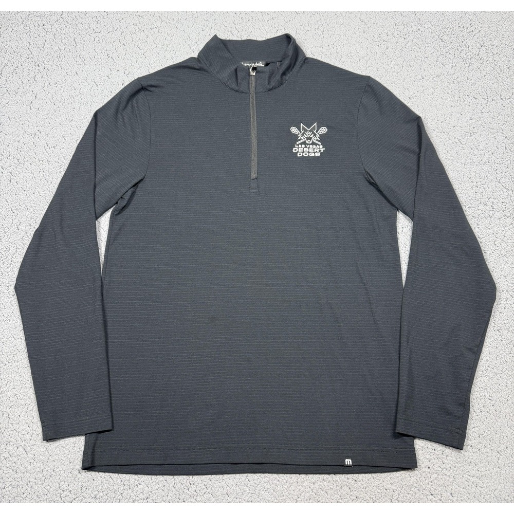 Travis Mathew Las Vegas Desert Dogs Sweatshirt Mens Small Gray Lacrosse 1/4 Zip